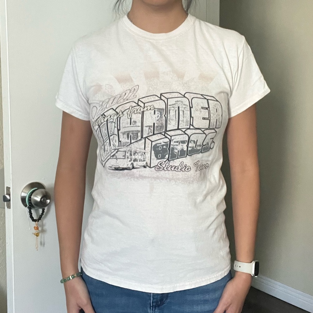 2022 Warner Bros Studio Tour White Graphic Short Sleeve Tee